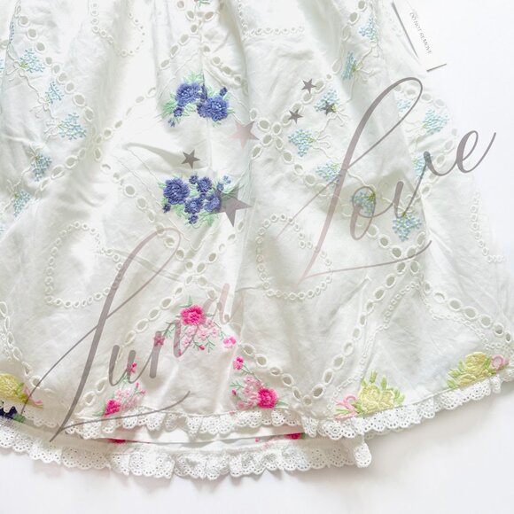 FOR LOVE & LEMONS Andrea Embroidered Mini Floral Dress NWT - Picture 6 of 11